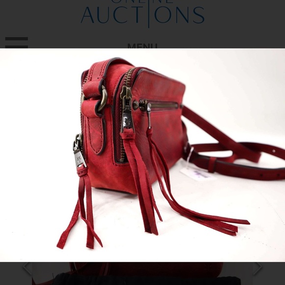 Frye Burgundy Leather Clutch